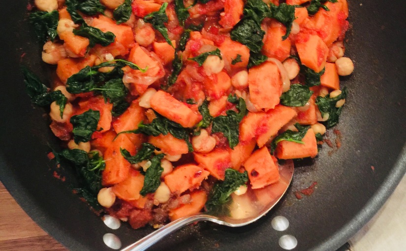 Sweet Potato, Chickpea and Spinach Curry
